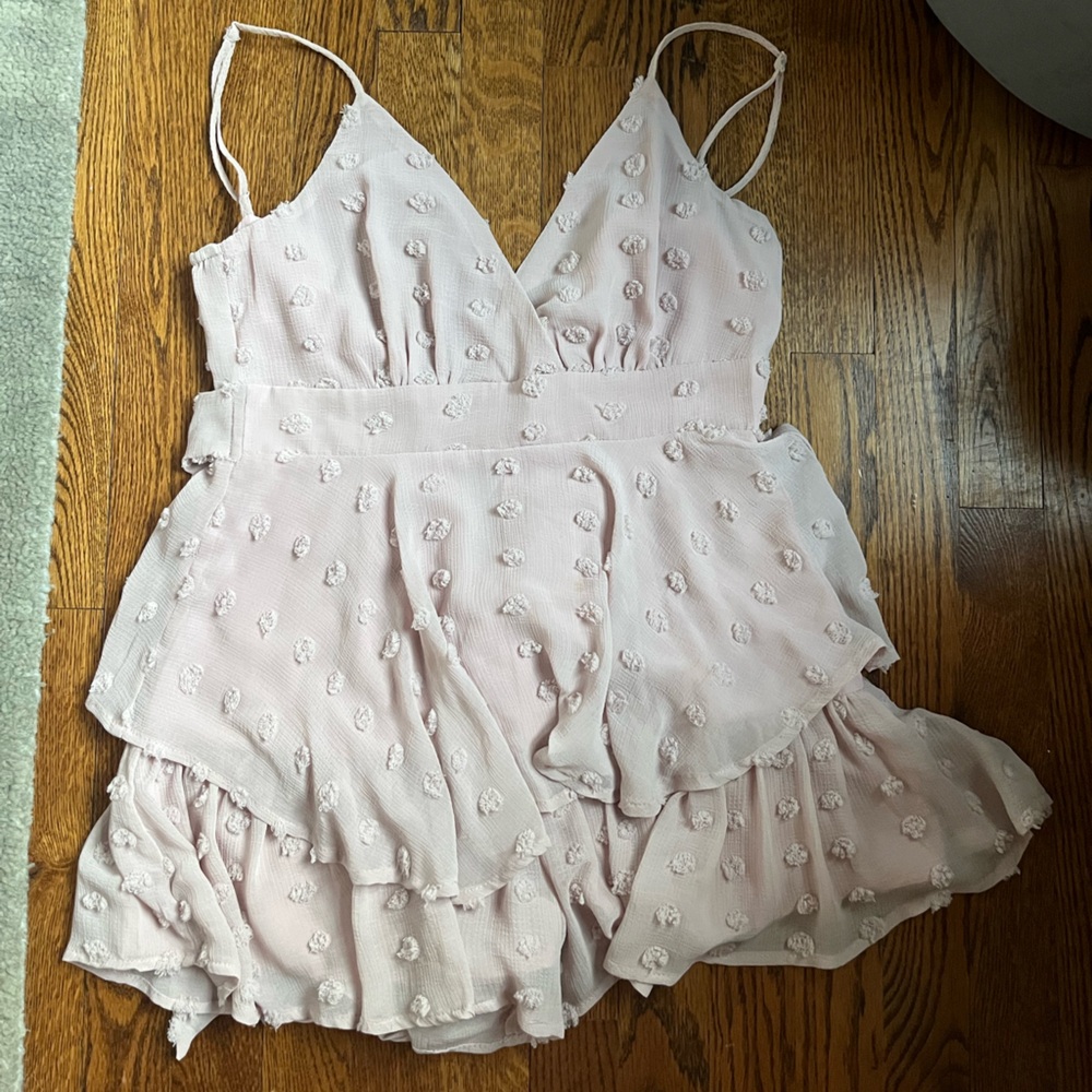 Pink Polkadot Romper